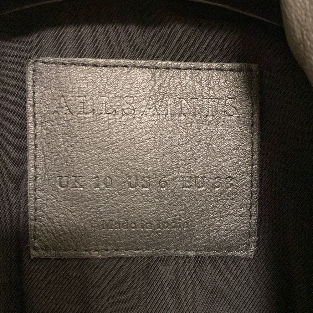 Preloved. All Saints Leather Jacket. Great condition. US 6/UK 10/EU 38 - Picture 4 of 6